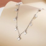 Exquisite 18K S925 Sterling Silver 1.1CT Full Moissanite Gemstone Choker – 17″