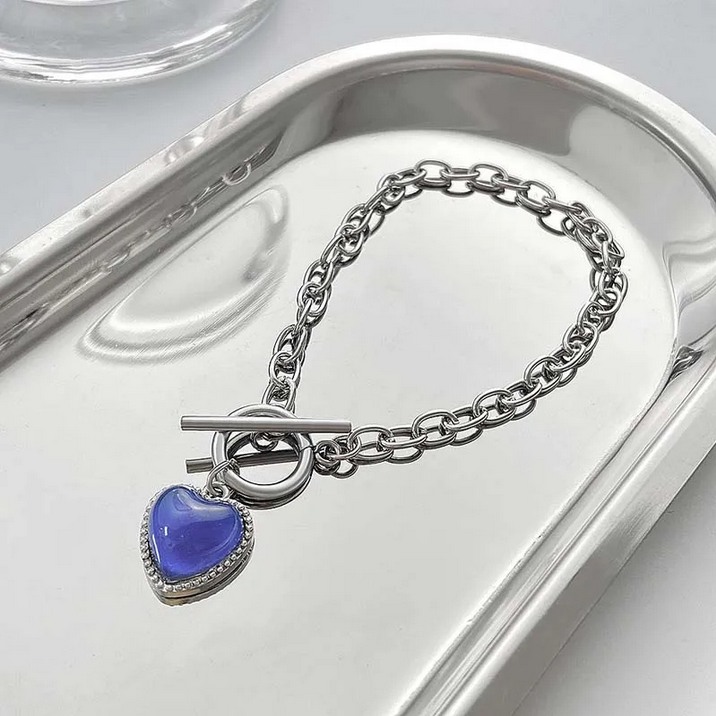 Elegant Color Changing Temperature Mood Heart Pendant Bracelet – 7″ - Image 4