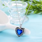 Vintage 316L Stainless Steel Cremation Keepsake Heart Pendant Necklace – 20″