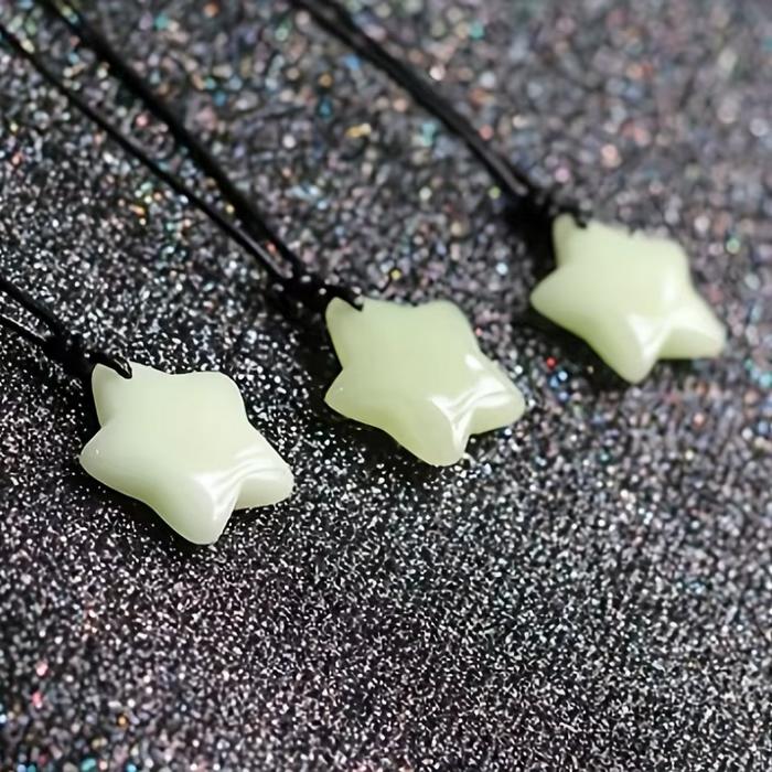 Kids Luminous Wishing Star Glow Pendant Necklace – 22″ (Blue, Green) - Image 3