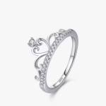 Luxury 925 Sterling Silver Exquisite A+ Zirconia Crown Ring (Size 5-9)