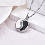 Quality Stainless Steel Cremation Keepsake Yin Yang Pendant Necklace