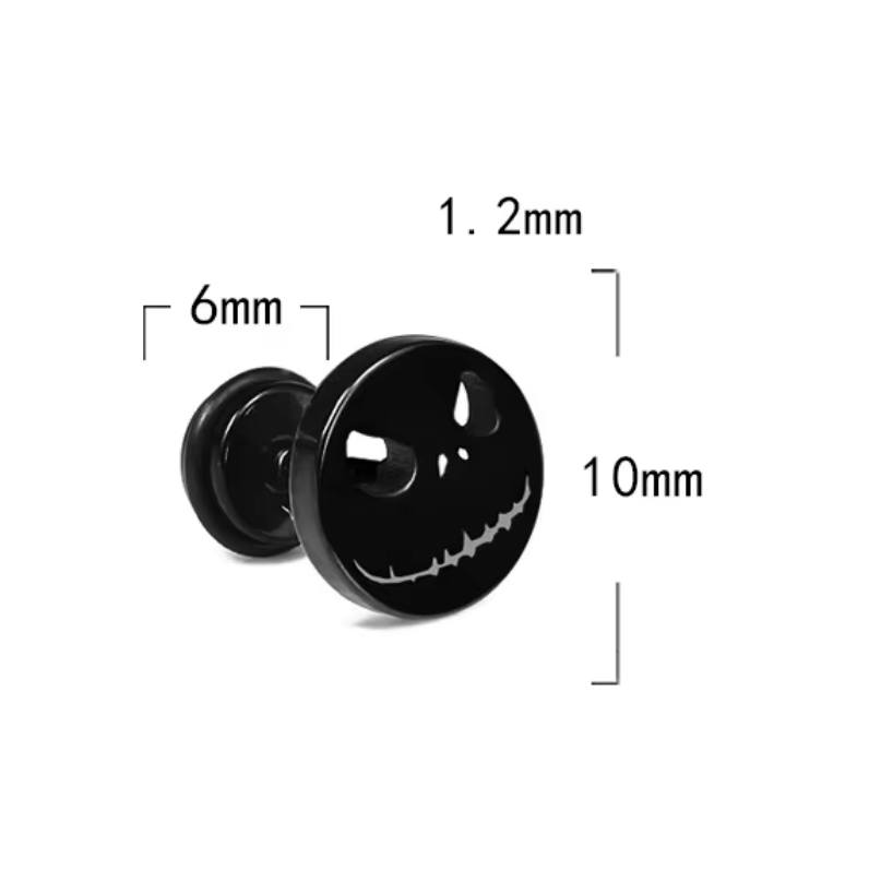 Creative Stainless Steel Halloween Skeleton Smile Stud Earrings - Image 6